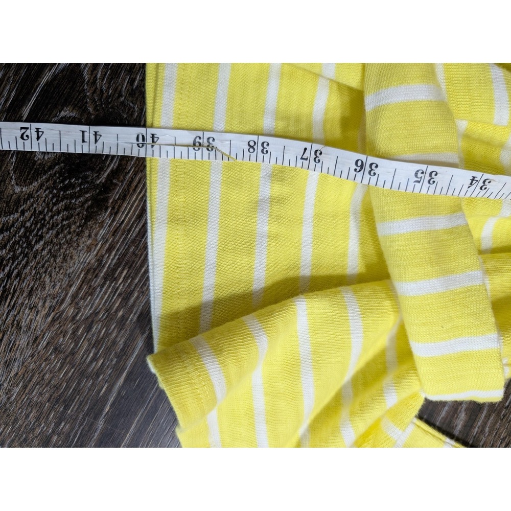 Lane Bryant Dress Womens 2X Yellow Stripe Jersey T Shirt V Neck‎ Belted Pockets - Picture 8 of 8